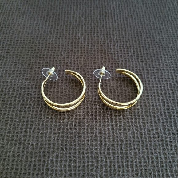 Kendra Scott "Zorte" Gold💛 Double✌Hoop Earrings - Picture 2 of 15